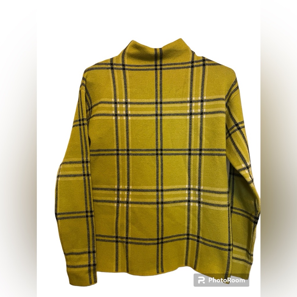 LOFT mock neck modern print sweater